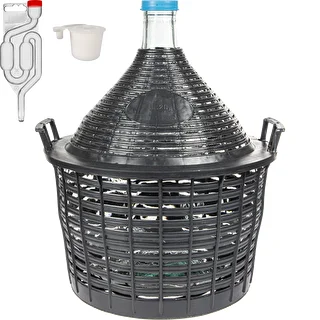 Vinsæt Basic: 20 L glasballon i plastkurv med prop og gærlås