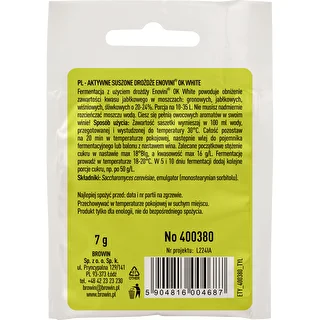 Enovini® OK WHITE - vinfremstillingsgær der sænker syreindhold 7 g – photo 2