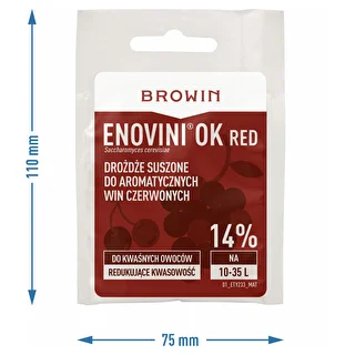 Enovini® OK RED - vinfremstillingsgær der reducerer syreindhold 7 g – photo 4