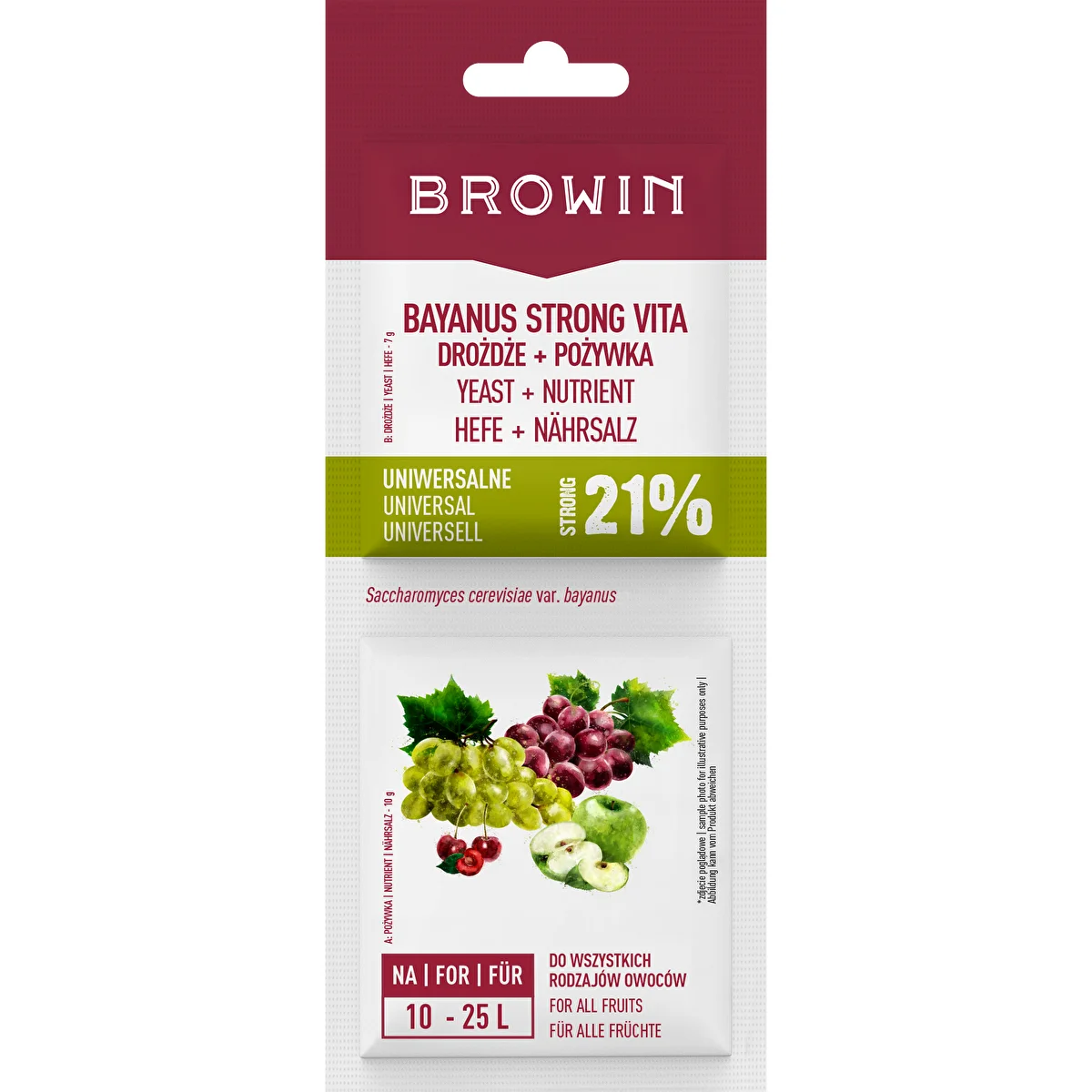 Bayanus-gær + næring - Universel - 21%, 17 g