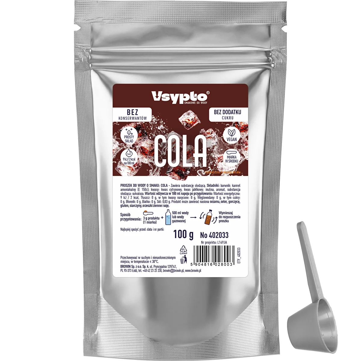 Vsypto med colasmag, 100 g