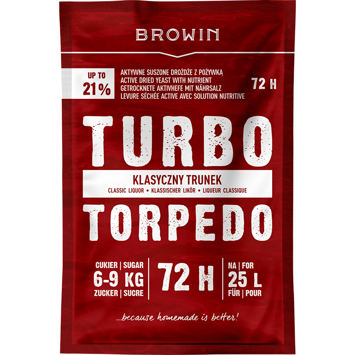 Destillerigær Turbo Torpedo 72h 21% - 120 g