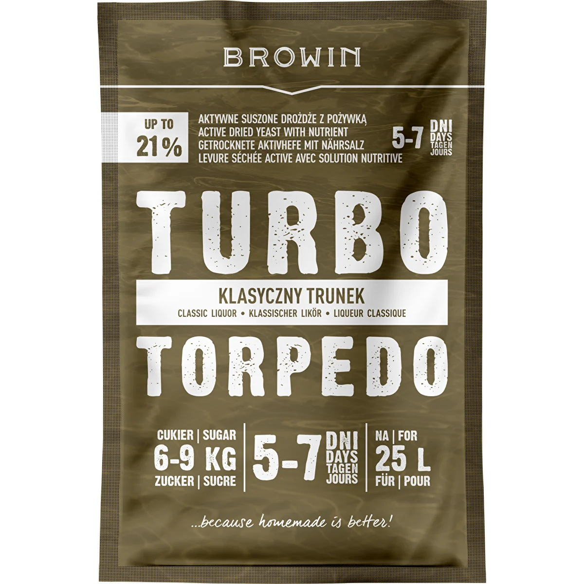 Destilleringsgær Turbo Torpedo 5-7 dage 21% 100g