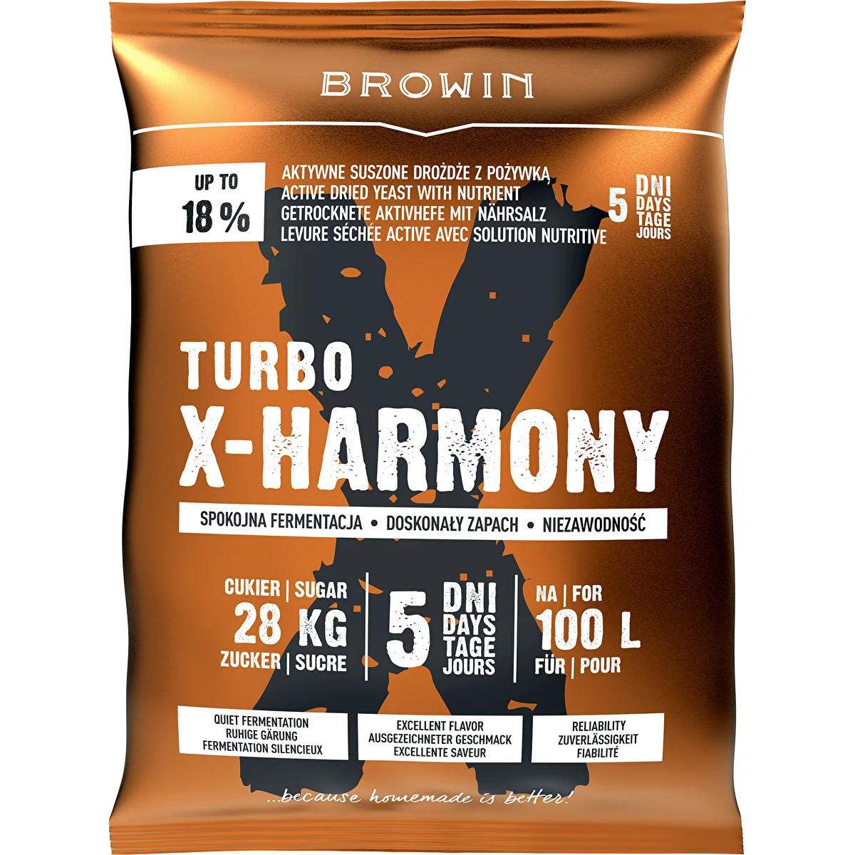 Turbo X-Harmony Gær 18%, 100 L, 360g
