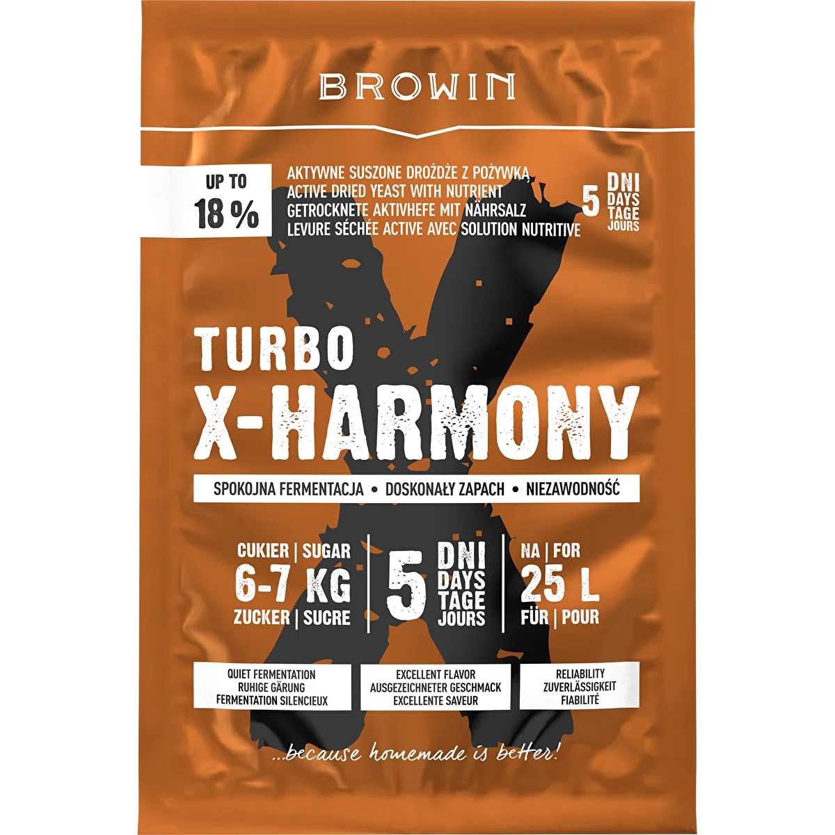 Turbo X-Harmony Gær 18%, 25 L, 138 g