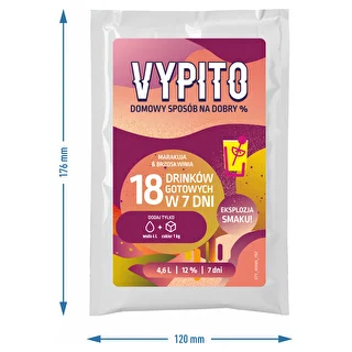 VYPITO 12 %, pose til 18 drinks – Passionsfrugt-Fersken, 126 g – photo 2
