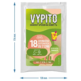 VYPITO 12 %, pose til 18 drinks - Matcha-abrikos, 126 g – photo 4