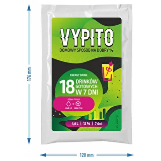 VYPITO 12%, pose til 18 drinks - energidrik, 126 g – photo 4
