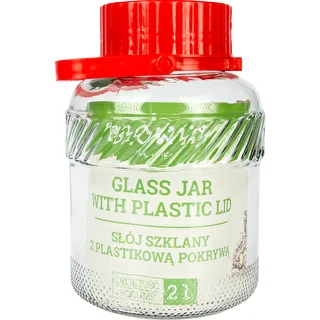 2L krukke med plastiklåg – photo 1