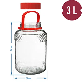 3 L krukke med plastiklåg – photo 6