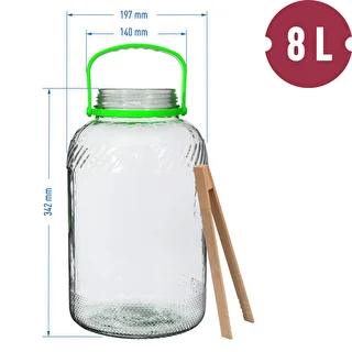 Glasbeholder 8 L, med tang – photo 6