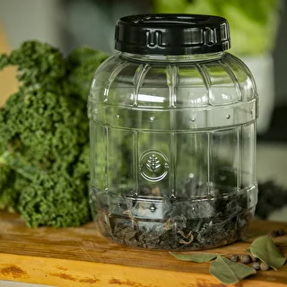 Brudsikker, multifunktionel krukke med sort låg, 3L – photo 10