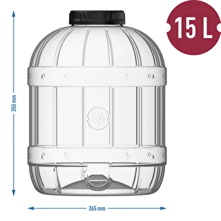 Uknuselig, multifunktionel krukke med sort låg, 15L – photo 5