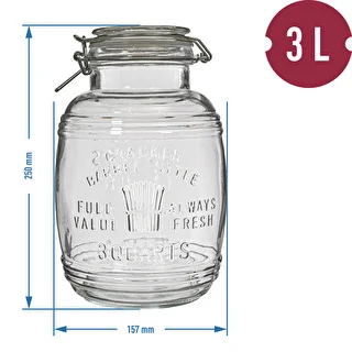 3L tøndeformet krukke "OLD" med klips – photo 7