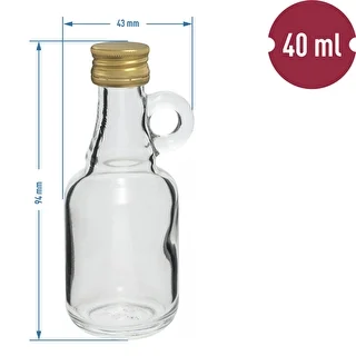 Galonflaske 40ml med låg - 10 stk. – photo 4