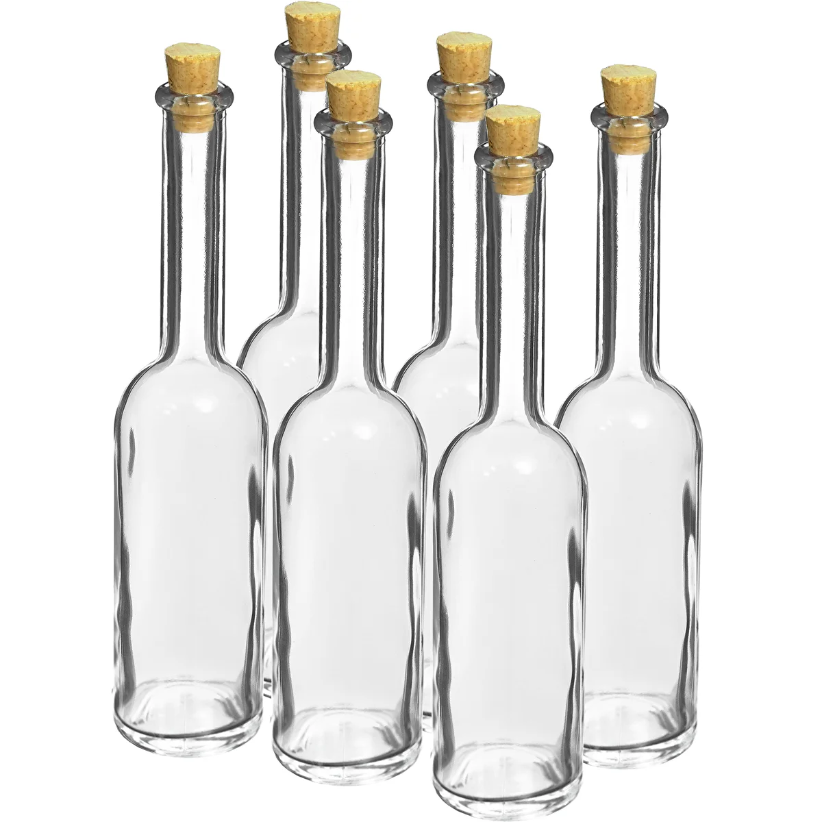 Flaske til likør 100 ml 6 stk. + 6 propper