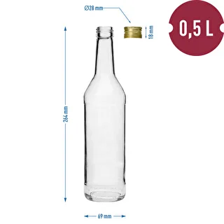 500 ml flaske til vodka med skruelåg - 8 stk. – photo 7