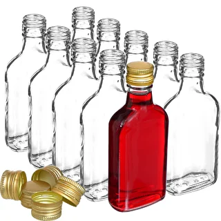 Flaske til likører lommelærke med skruelåg 200 ml 10 stk – photo 2