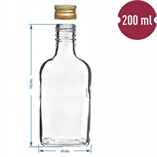 Flaske til likører lommelærke med skruelåg 200 ml 10 stk – photo 6