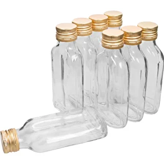 Flaske til likører lommelærke 100 ml+ skruelåg 8 stk. – photo 1