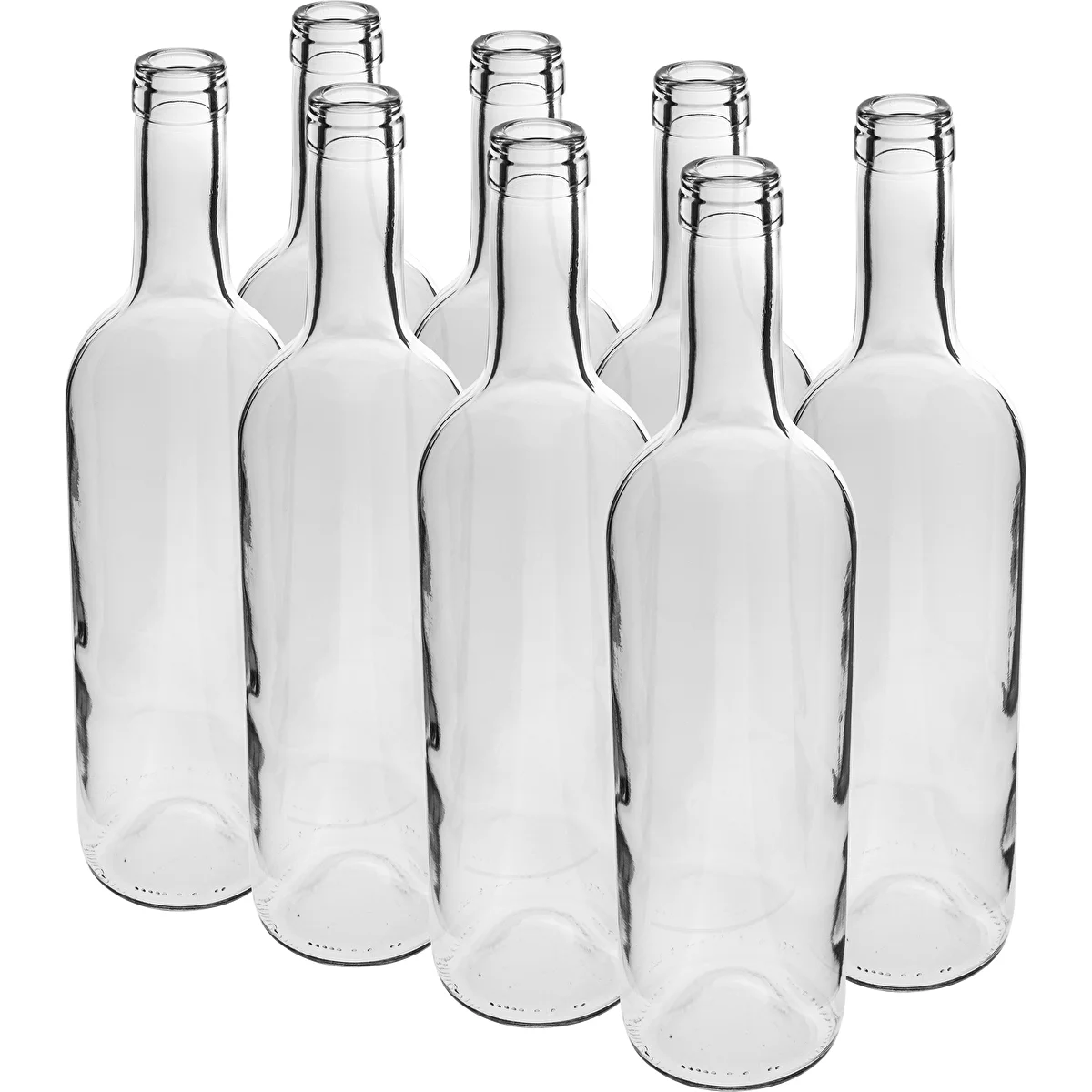 Hvid vinflaske 0,75 L - pakke med 8 stk.