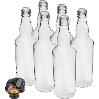 Flaske 500 ml til vodka, med sort skruelåg, 6 stk. – photo 2