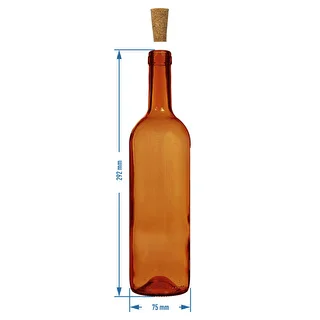 Vinflaske 0,75 L brun - pakke med 8 stk. – photo 6