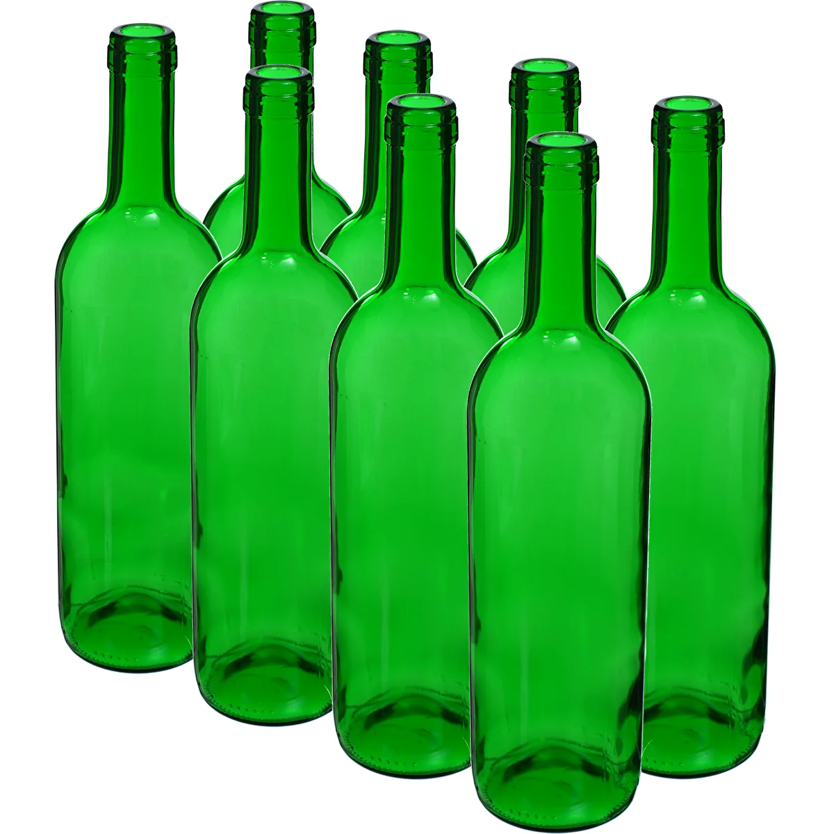 Vinflaske 0,75 L grøn - pakke med 8 stk.