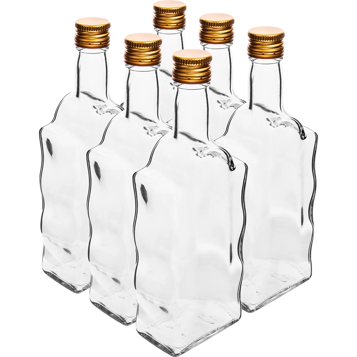 Klosterflaske 500 ml, med låg, hvid - 6 stk.