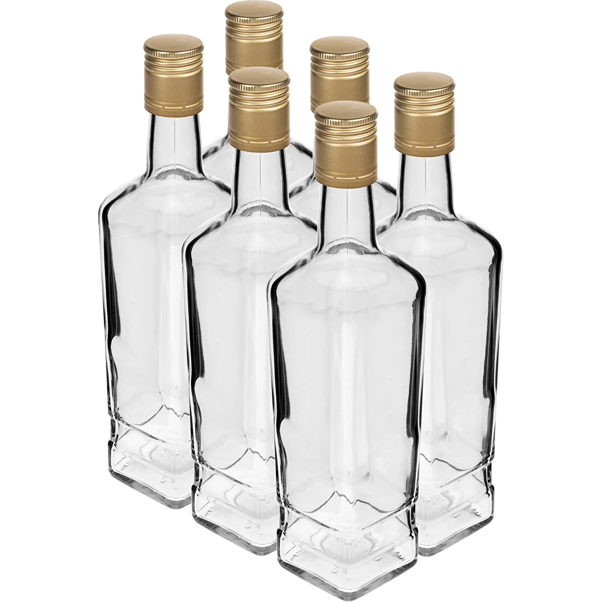 Princippet Flaske 500 ml med låg, 6 stk.