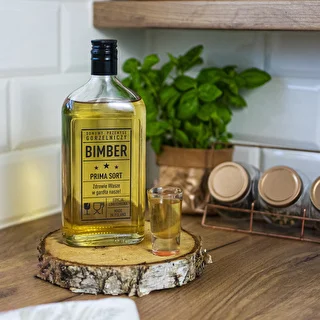 Glasflaske i lommelærkeform 500 ml med skruelåg, tryk 'Bimber PRL', 1 stk. – photo 6