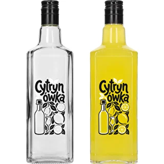 Tynktura-flaske 500 ml med trykket „Cytrynówka” og skruelåg – photo 3
