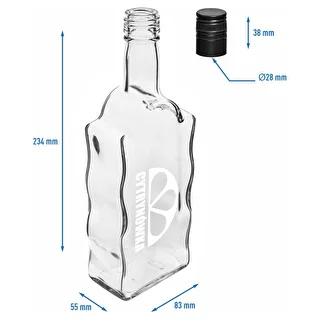 Klasztorna-flaske 500 ml med skruelåg og tryk „Cytrynówka”, design 2 – photo 5