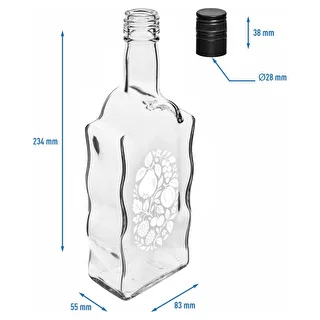 Klasztorna-flaske 500 ml med skruelåg og tryk »Frugter« mønster 1 – photo 5
