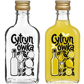 Lommelærke-flaske 200 ml med skruelåg og tryk "Cytrynówka" – design 1 – photo 2