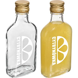 Lommelærke-flaske 200 ml med skruelåg og print „Cytrynówka”, design 2 – photo 3