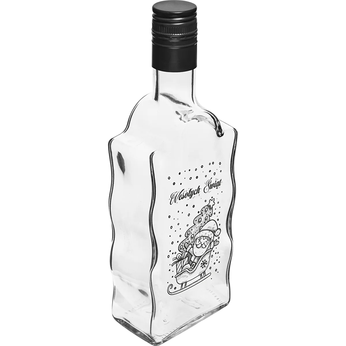 Klasztorna-flaske 500 ml med skruelåg, tryk "Julemanden", 1 stk.