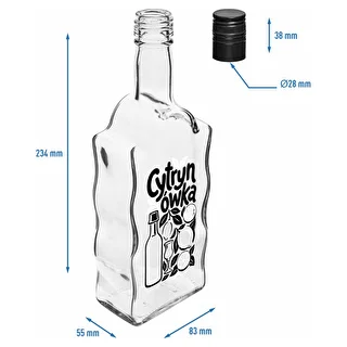 Klasztorna-flaske 500 ml med skruelåg og tryk »Cytrynówka«, motiv 1 – photo 5