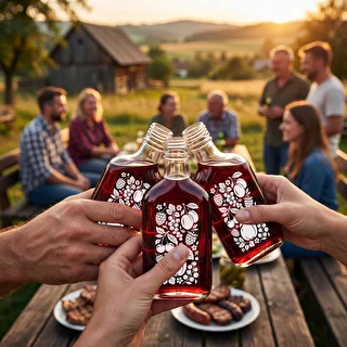 Lommelærkeflaske 200 ml med skruelåg og print "Frugter", motiv 2 – photo 6