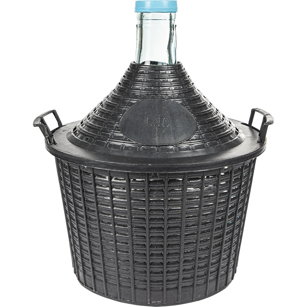 Vinballon 10 L i plastikkurv