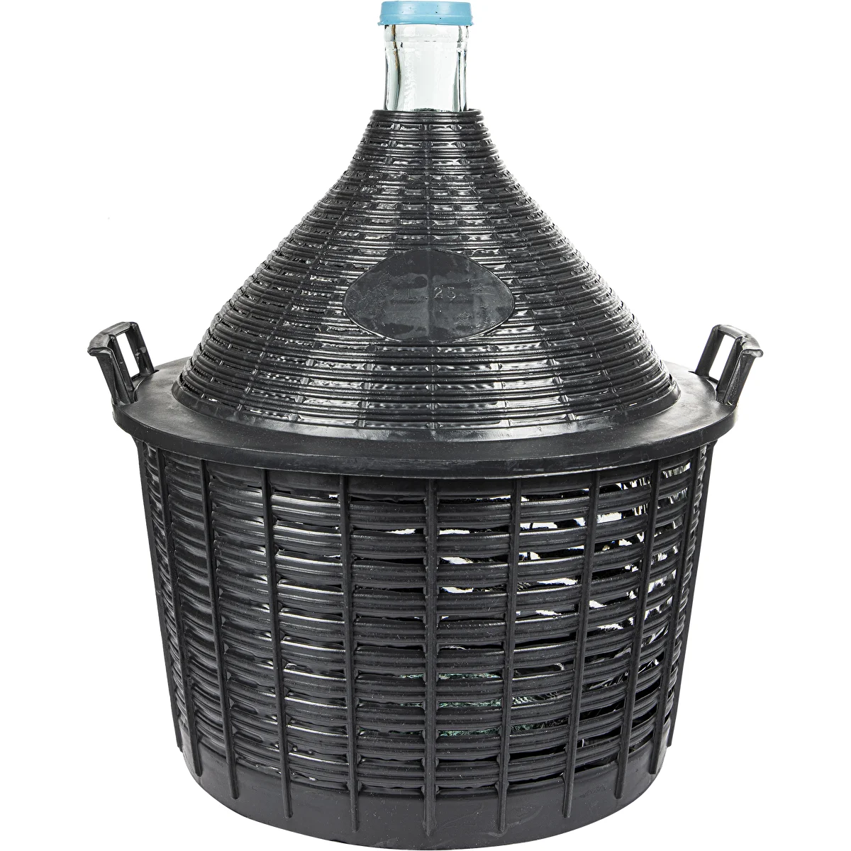 Vinballon 25 L i plastikkurv