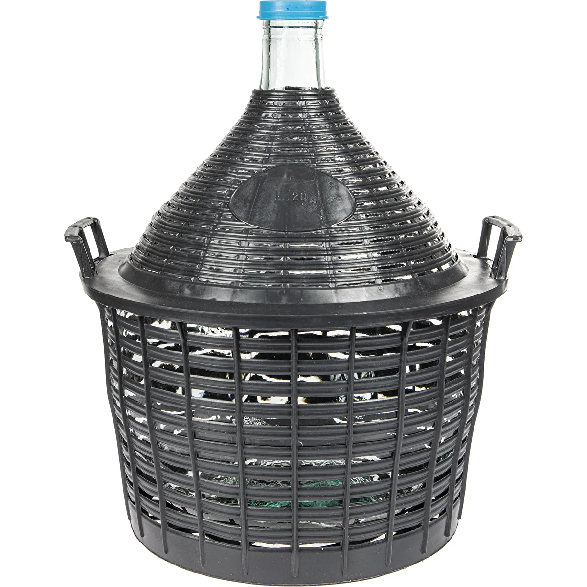 Vinballon 20 L i plastikkurv