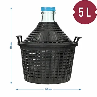 Vinballon 5L i plastikkurv – photo 6