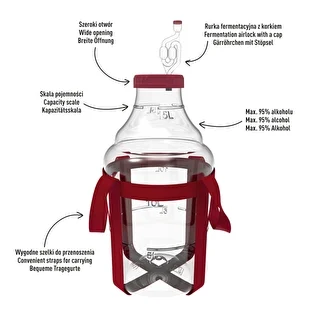 Let, brudsikker vinballon med seler, 15 L – photo 4