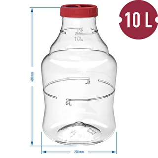 Let, brudsikker vinballon med seler, 10 L – photo 6