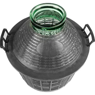 Vinballon 20 L med bred hals i plastikkurv – photo 3