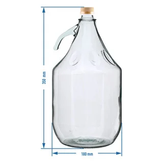 Glasballon 5 L Dama med låg - uden kurv – photo 4