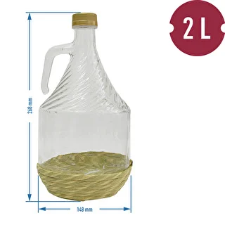 Dame 2L vinballon i flet, med låg – photo 2