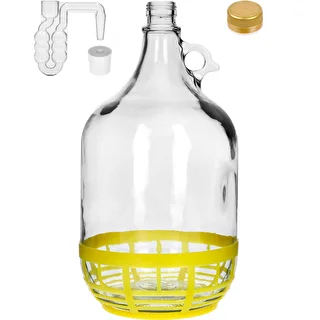 4 x Dame 5L med prop, gæringsrør, låg og kurv – photo 2