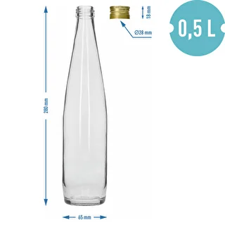 Klubowa-flaske 500 ml med gyldent skruelåg, sæt med 6 stk. – photo 7